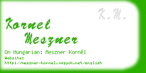 kornel meszner business card